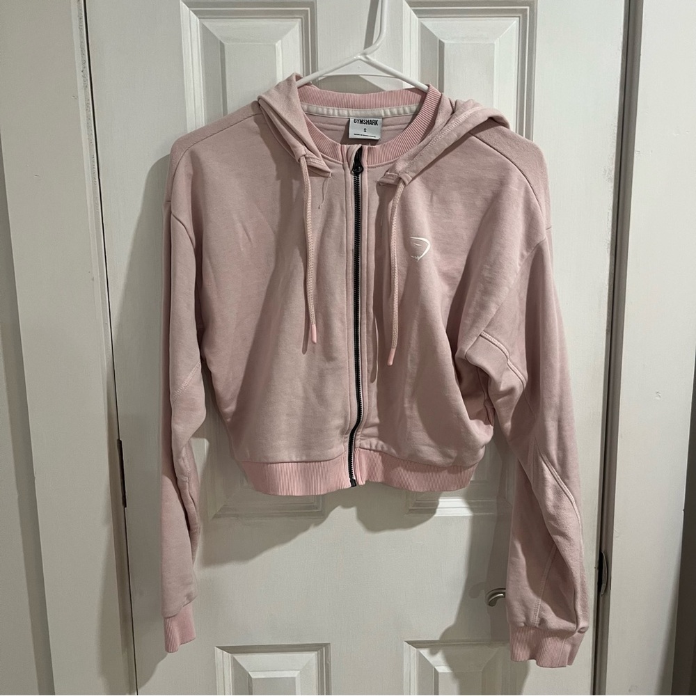 Gymshark Light Pink Cropped Hoodie